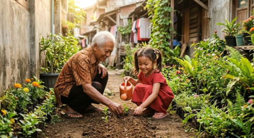 Kebun Kecil di Ujung Gang