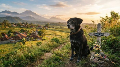 Anjing Setia di Atas Bukit