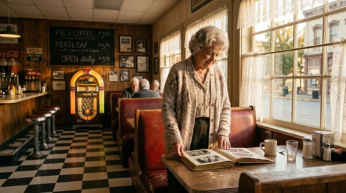 The Last Booth by the Window: What a Retired Librarian Discovered Under the Diner Seat Changed Her Whole Town