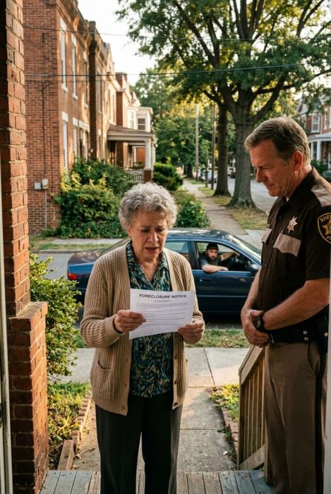The Foreclosure Notice Named a Mortgage She Never Signed — the Neighbor's Camera Saw the Whole Truth