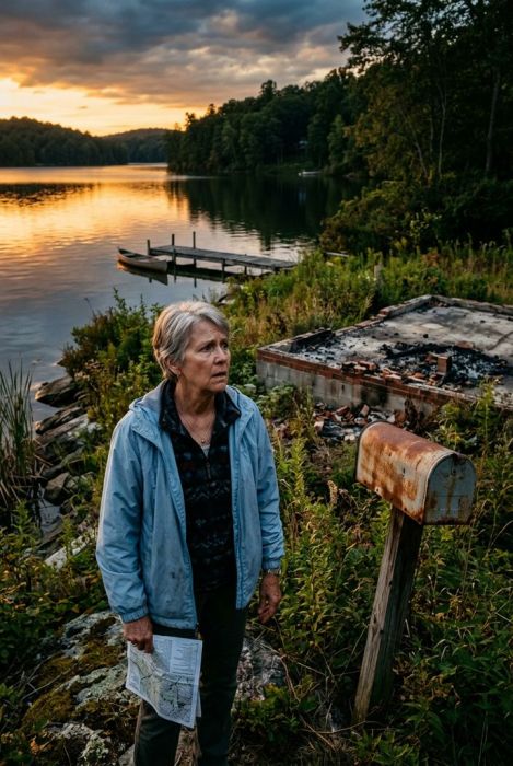 The Lakeside Cabin She Booked to Heal Her Grief Was a Photograph — Her Kind Neighbor Knew Why