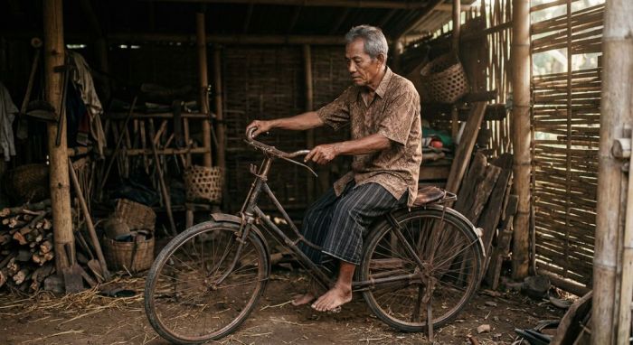 Sepeda Tua di Gudang