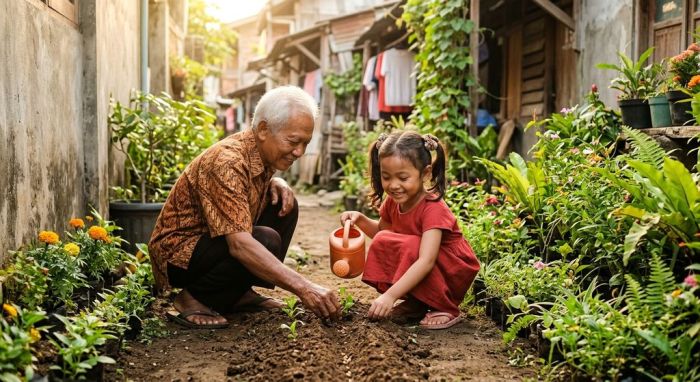 Kebun Kecil di Ujung Gang