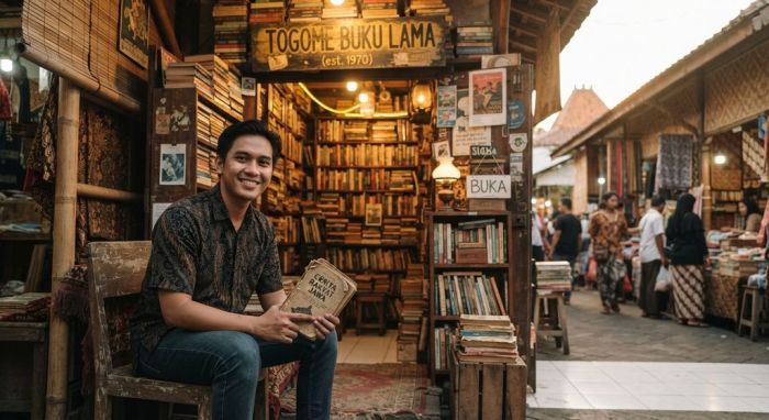 Toko Buku Bekas di Ujung Pasar