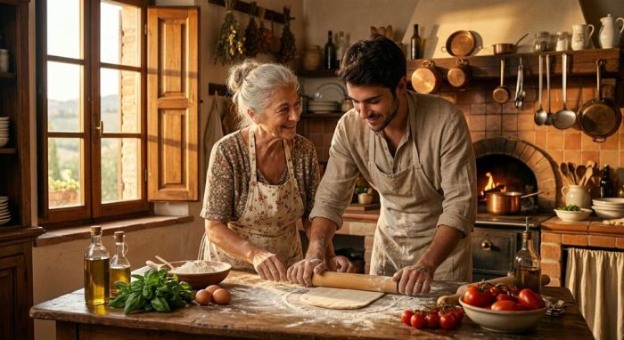 La Trattoria della Signora Elena: Quando una Vedova Toscana Insegnò a un Giovane Chef il Vero Segreto della Felicità