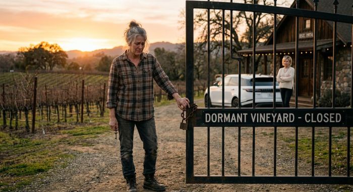 My Sister Changed the Locks on My Vineyard Two Weeks After Jack's Funeral. She Never Checked Who Owned the Water Rights That Kept Every Vine Alive