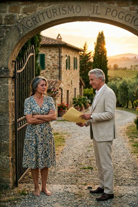 Mio Ex Marito Mi Lasciò con Due Bambini. Ora Pretende Metà del Mio Agriturismo. Non Sapeva che il Notaio Custodiva la Sua Vera Firma.